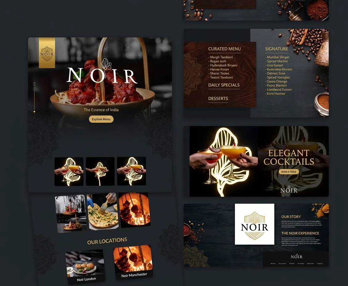 Noir Restaurants Website